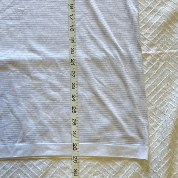 Lululemon Evolution Short Sleeve Polo Slim Fit Mens Large Pinstriped - Picture 9 of 10